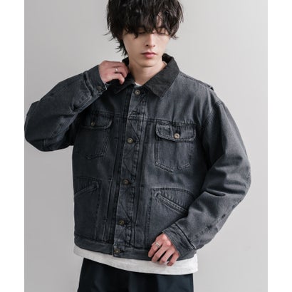ロッキーモンロー Rocky Monroe デニムジャケット コーデュロイ メンズ Gジャン アウター 裏フリース 11オンス オーバーサイズ KRIFF MAYER クリフメイヤー 2625150 16647 （1669.ブルーストライプ）｜詳細画像