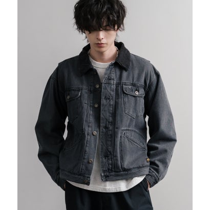 ロッキーモンロー Rocky Monroe デニムジャケット コーデュロイ メンズ Gジャン アウター 裏フリース 11オンス オーバーサイズ KRIFF MAYER クリフメイヤー 2625150 16647 （17.チャコール）｜詳細画像