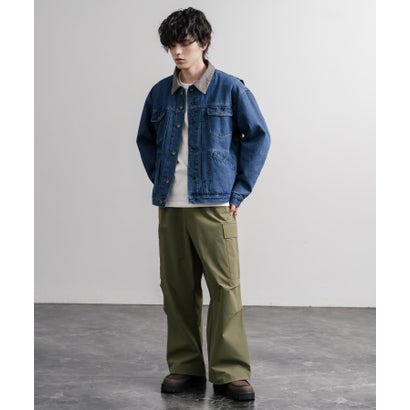 ロッキーモンロー Rocky Monroe デニムジャケット コーデュロイ メンズ Gジャン アウター 裏フリース 11オンス オーバーサイズ KRIFF MAYER クリフメイヤー 2625150 16647 （17.チャコール）｜詳細画像