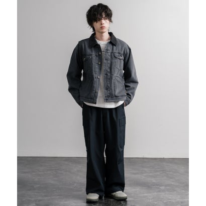 ロッキーモンロー Rocky Monroe デニムジャケット コーデュロイ メンズ Gジャン アウター 裏フリース 11オンス オーバーサイズ KRIFF MAYER クリフメイヤー 2625150 16647 （17.チャコール）｜詳細画像