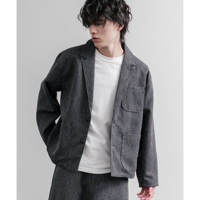 ロッキーモンロー Rocky Monroe テーラードジャケット シングル クロップド丈 メンズ LANATEC ラナテック 日本製 Upscape Audience AUD7441 16596 （ブラック）｜詳細画像