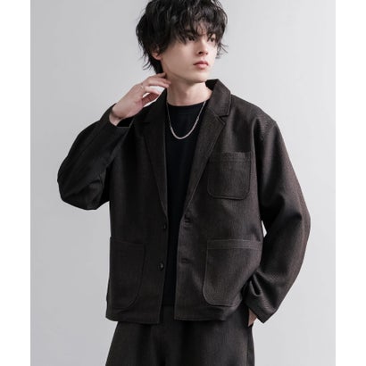 ロッキーモンロー Rocky Monroe テーラードジャケット シングル クロップド丈 メンズ LANATEC ラナテック 日本製 Upscape Audience AUD7441 16596 （ブラック）｜詳細画像