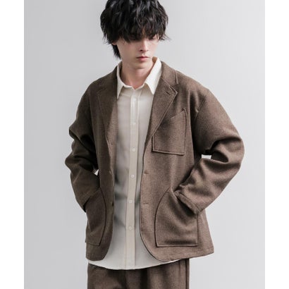 ロッキーモンロー Rocky Monroe ワークジャケット ロガージャケット メンズ LANATEC ラナテック ヘリンボーン 日本製 Upscape Audience AUD7439 16597 （グレー）｜詳細画像