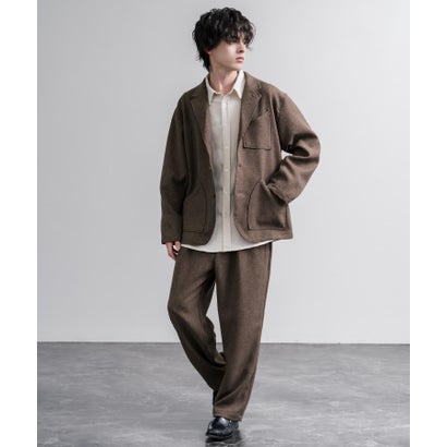 ロッキーモンロー Rocky Monroe ワークジャケット ロガージャケット メンズ LANATEC ラナテック ヘリンボーン 日本製 Upscape Audience AUD7439 16597 （グレー）｜詳細画像