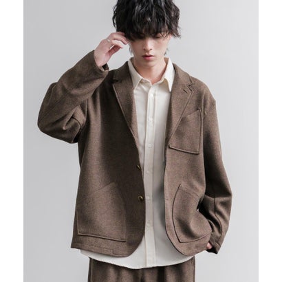 ロッキーモンロー Rocky Monroe ワークジャケット ロガージャケット メンズ LANATEC ラナテック ヘリンボーン 日本製 Upscape Audience AUD7439 16597 （グレー）｜詳細画像