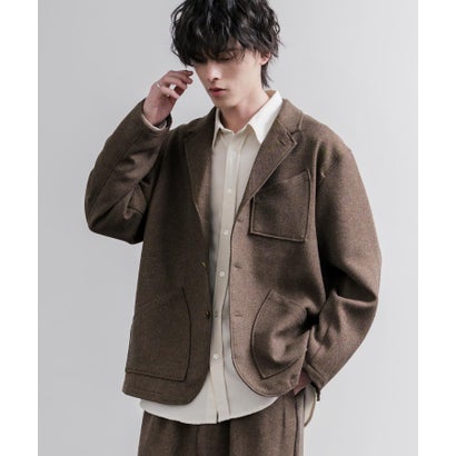 ロッキーモンロー Rocky Monroe ワークジャケット ロガージャケット メンズ LANATEC ラナテック ヘリンボーン 日本製 Upscape Audience AUD7439 16597 （ブラウン）｜詳細画像