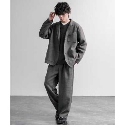 ロッキーモンロー Rocky Monroe ワークジャケット ロガージャケット メンズ LANATEC ラナテック ヘリンボーン 日本製 Upscape Audience AUD7439 16597 （チャコール）｜詳細画像