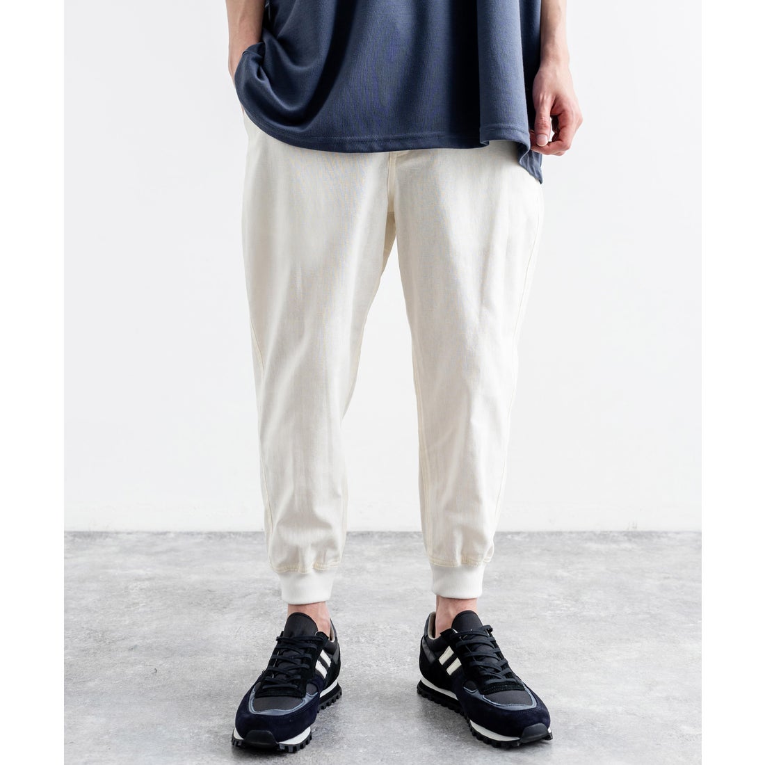 NO ONE デニムパンツ XL ブラウン クロップド・半端丈 無地 ワイド 