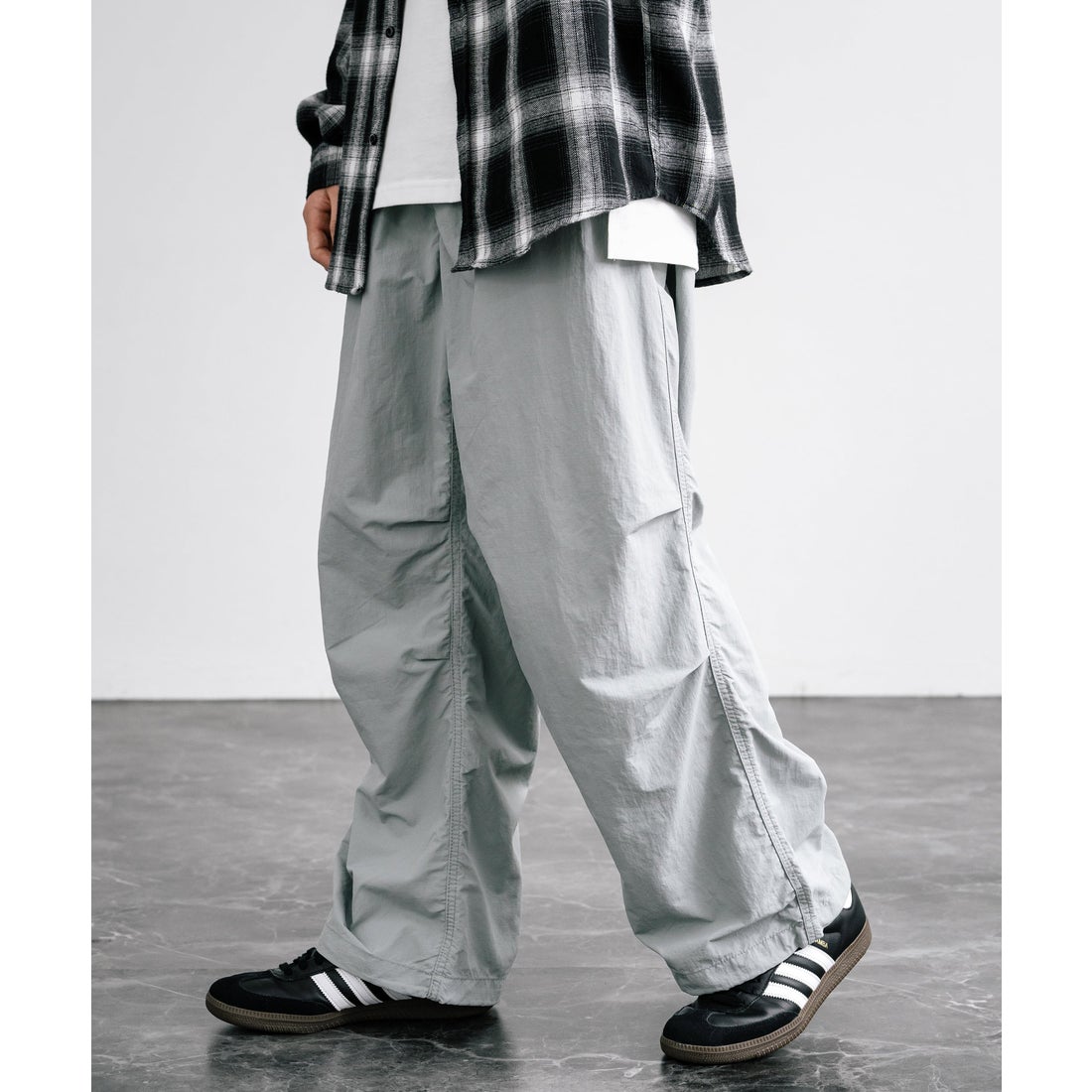 ロッキーモンロー Rocky Monroe ワイドパンツ パラシュート メンズ 