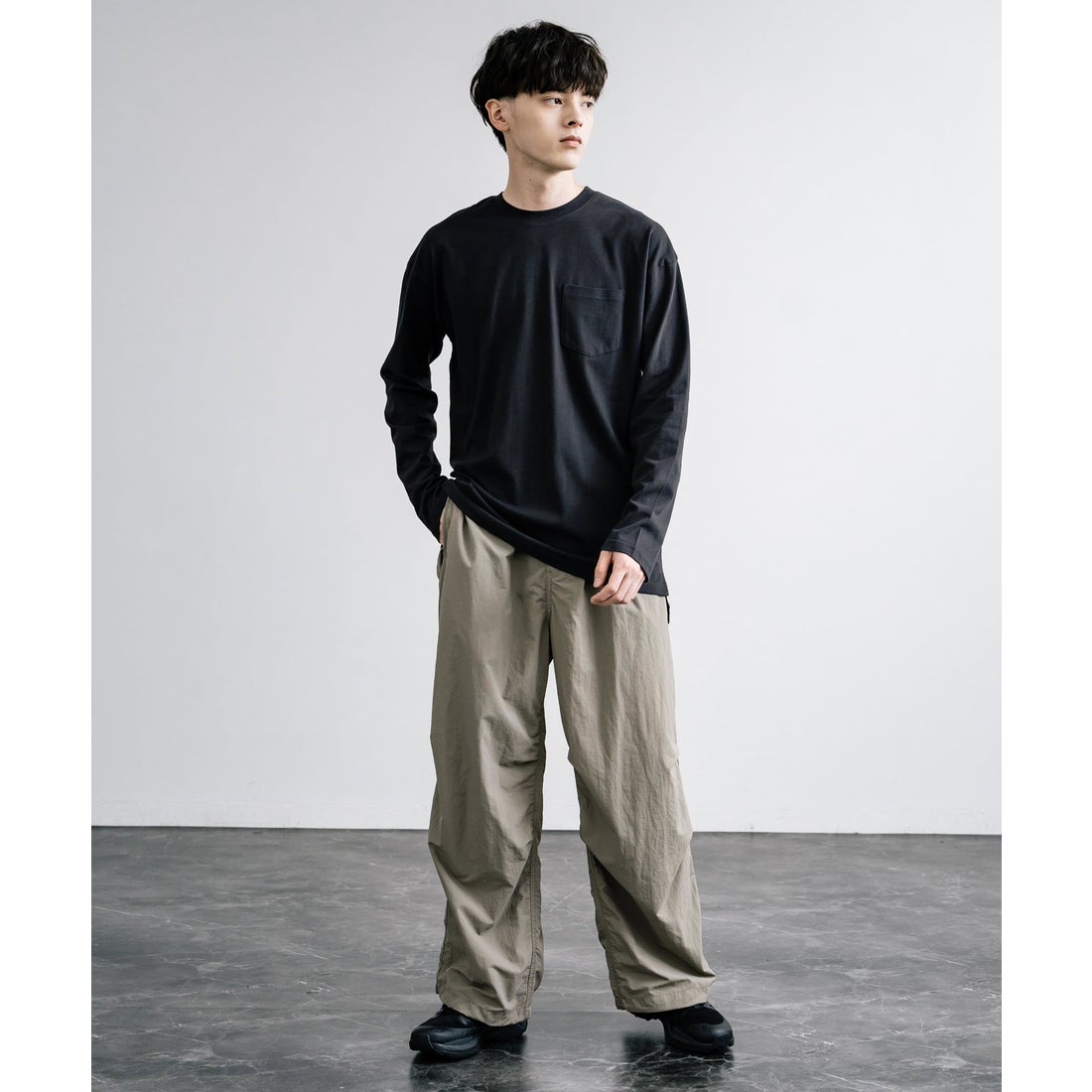 ロッキーモンロー Rocky Monroe ワイドパンツ パラシュート メンズ 
