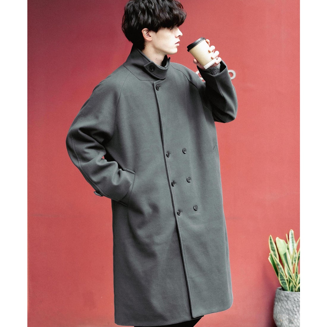 ロッキーモンロー Rocky Monroe チェスターコート ダブル ロング丈 
