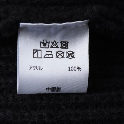 スタンドカラーリブ編みジップニット （BLACK）｜詳細画像
