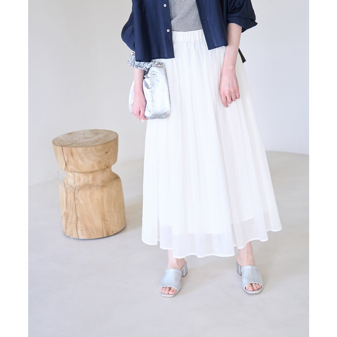 ロペピクニック ROPE' PICNIC シアーナイロンギャザースカート
