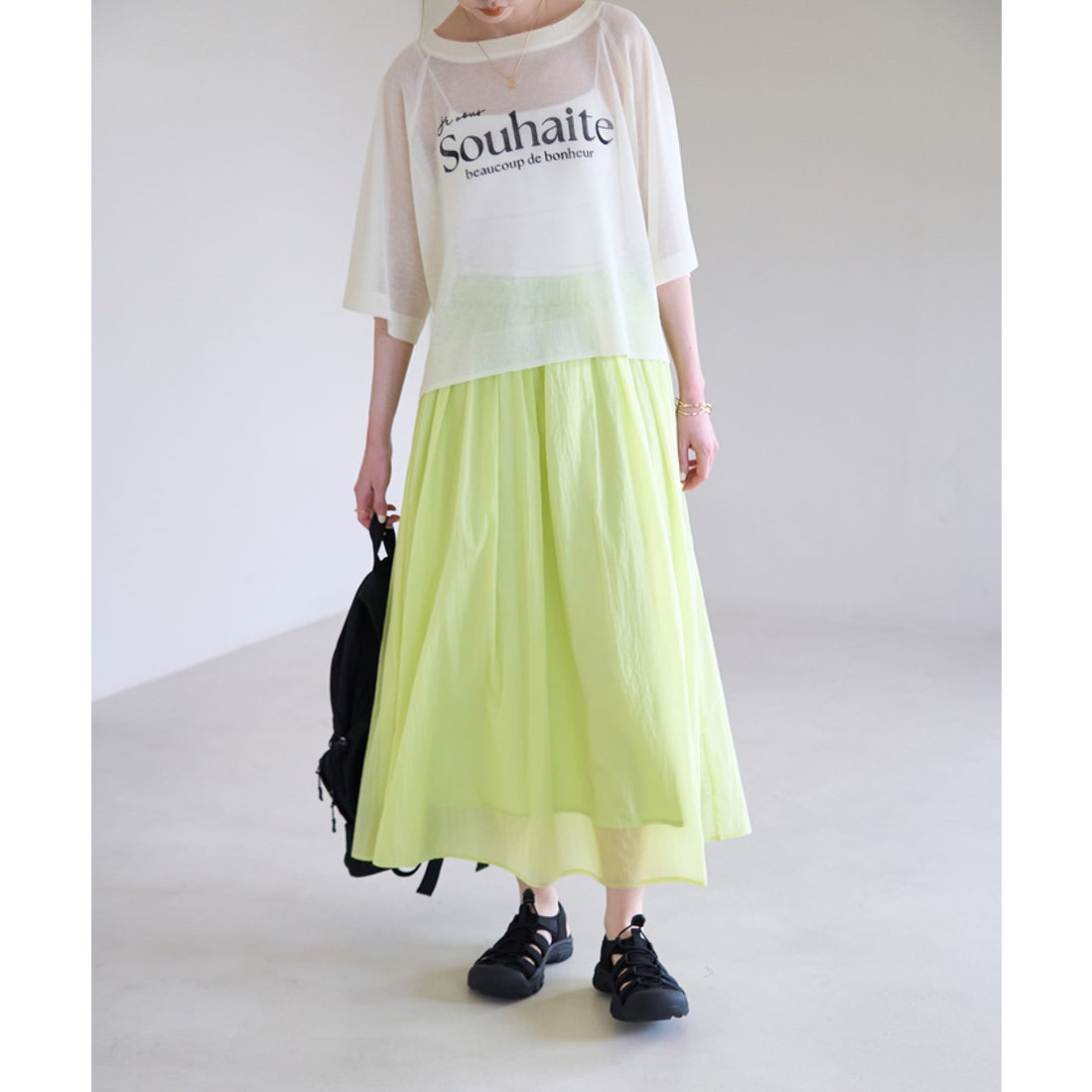 ロペピクニック ROPE' PICNIC シアーナイロンギャザースカート
