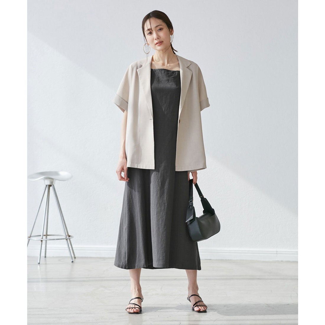 ロペピクニック ROPE' PICNIC ワンウォッシュリネンキャミワンピース