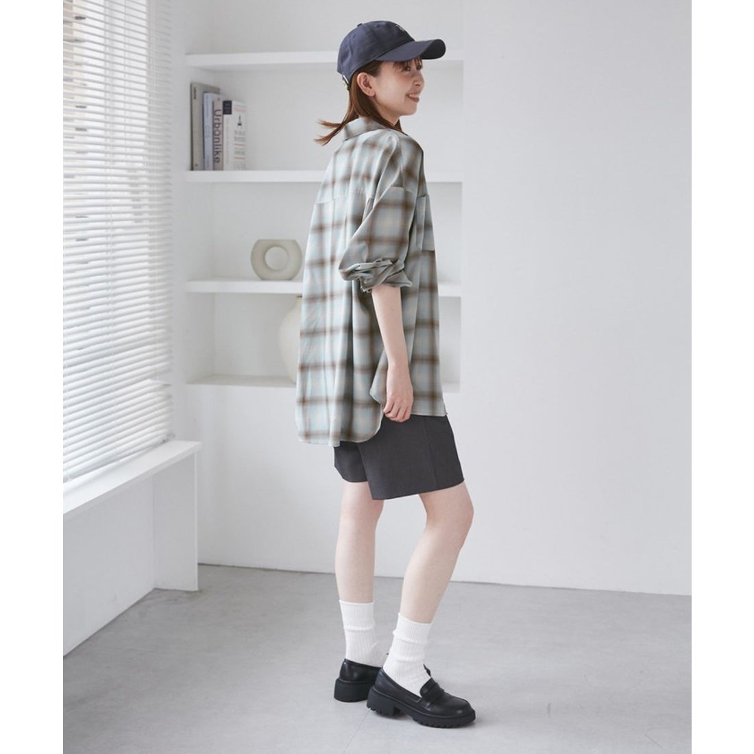 ロペピクニック ROPE' PICNIC オンブレチェックシャツ （サックス（48