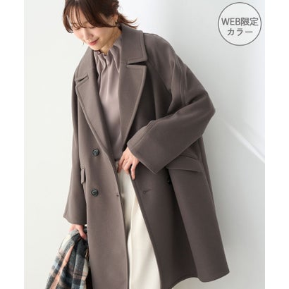 ロペピクニック ROPE' PICNIC 【WEB限定カラー】ジャージメルトン 無地＆ヘリンボーンオーバーPコート/リンクコーデ （グレー系（09））｜詳細画像