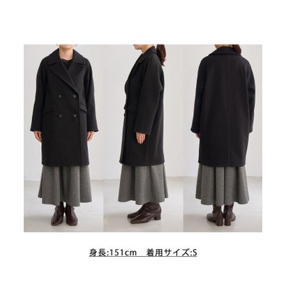 ロペピクニック ROPE' PICNIC 【WEB限定カラー】ジャージメルトン 無地＆ヘリンボーンオーバーPコート/リンクコーデ （キナリ（16））｜詳細画像