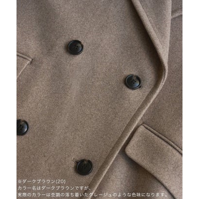【WEB限定カラー】ジャージメルトン 無地＆ヘリンボーンオーバーPコート/リンクコーデ （ブラック系（02））｜詳細画像