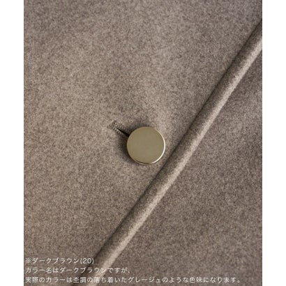 ロペピクニック ROPE' PICNIC 【WEB限定カラー】ジャージメルトン 金ボタンミドル丈コート/低身長・小柄さんサイズ有り （グレー（07））｜詳細画像