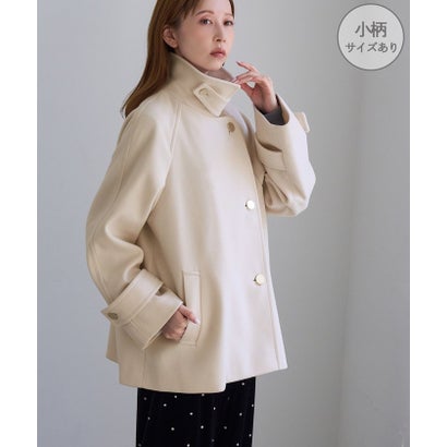 ロペピクニック ROPE' PICNIC 【WEB限定カラー】ジャージメルトン 金ボタンミドル丈コート/低身長・小柄さんサイズ有り （キナリ（16））｜詳細画像