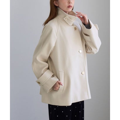 ロペピクニック ROPE' PICNIC 【WEB限定カラー】ジャージメルトン 金ボタンミドル丈コート/低身長・小柄さんサイズ有り （ダークブラウン（20））｜詳細画像