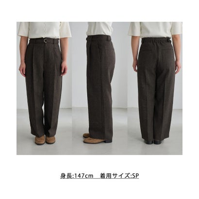 ロペピクニック ROPE' PICNIC 洗えるウーリッシュツイルワイドパンツ/低身長・小柄さんサイズ有り （オフホワイト（15））｜詳細画像