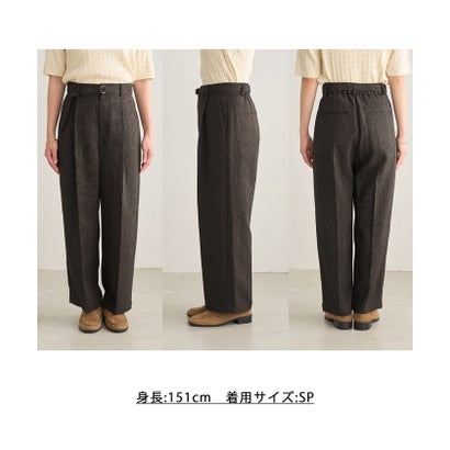 ロペピクニック ROPE' PICNIC 洗えるウーリッシュツイルワイドパンツ/低身長・小柄さんサイズ有り （オフホワイト（15））｜詳細画像