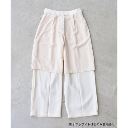 ロペピクニック ROPE' PICNIC 洗えるウーリッシュツイルワイドパンツ/低身長・小柄さんサイズ有り （オフホワイト（15））｜詳細画像