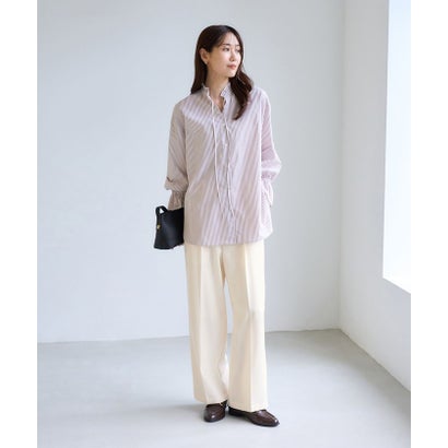 ロペピクニック ROPE' PICNIC 洗えるウーリッシュツイルワイドパンツ/低身長・小柄さんサイズ有り （オフホワイト（15））｜詳細画像