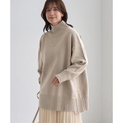 ロペピクニック ROPE' PICNIC 【WEB限定】サイドスリットニットハイネックプルオーバー/イージーケア （ダークブラウン（20））｜詳細画像