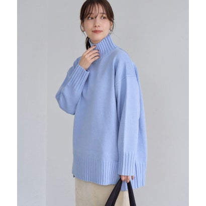 ロペピクニック ROPE' PICNIC 【WEB限定】サイドスリットニットハイネックプルオーバー/イージーケア （ダークブラウン（20））｜詳細画像