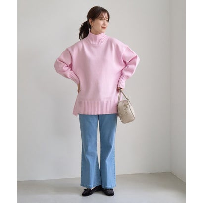 ロペピクニック ROPE' PICNIC 【WEB限定】サイドスリットニットハイネックプルオーバー/イージーケア （ダークブラウン（20））｜詳細画像