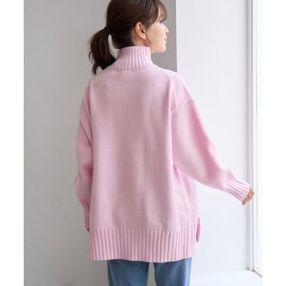 ロペピクニック ROPE' PICNIC 【WEB限定】サイドスリットニットハイネックプルオーバー/イージーケア （ダークブラウン（20））｜詳細画像