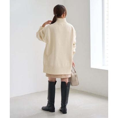 ロペピクニック ROPE' PICNIC 【WEB限定】サイドスリットニットハイネックプルオーバー/イージーケア （ダークブラウン（20））｜詳細画像