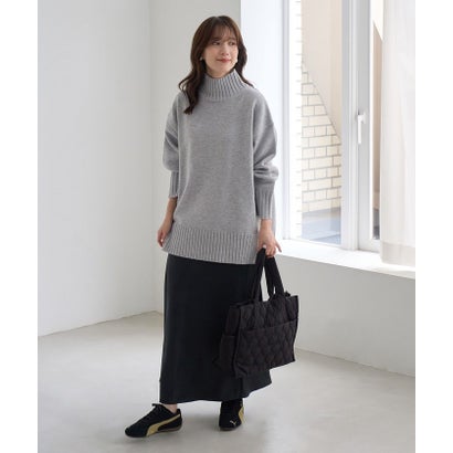 ロペピクニック ROPE' PICNIC 【WEB限定】サイドスリットニットハイネックプルオーバー/イージーケア （ダークブラウン（20））｜詳細画像