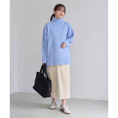 ロペピクニック ROPE' PICNIC 【WEB限定】サイドスリットニットハイネックプルオーバー/イージーケア （キナリ（16））｜詳細画像