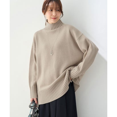 ロペピクニック ROPE' PICNIC 【WEB限定】サイドスリットニットハイネックプルオーバー/イージーケア （キナリ（16））｜詳細画像