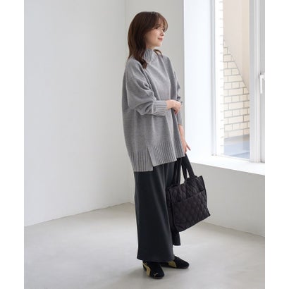 ロペピクニック ROPE' PICNIC 【WEB限定】サイドスリットニットハイネックプルオーバー/イージーケア （グレー系（09））｜詳細画像