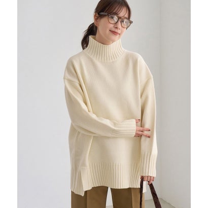 ロペピクニック ROPE' PICNIC 【WEB限定】サイドスリットニットハイネックプルオーバー/イージーケア （ライトグレー（08））｜詳細画像