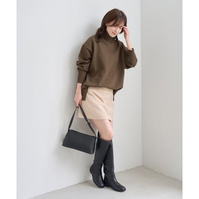 ロペピクニック ROPE' PICNIC 【WEB限定】サイドスリットニットハイネックプルオーバー/イージーケア （ライトグレー（08））｜詳細画像