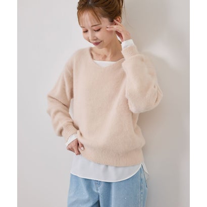 ロペピクニック ROPE' PICNIC 裾切替ラウンドヘムロングスリーブTシャツ （ホワイト（10））｜詳細画像