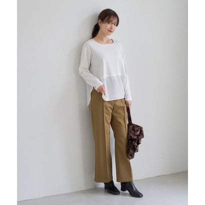 ロペピクニック ROPE' PICNIC 裾切替ラウンドヘムロングスリーブTシャツ （ホワイト（10））｜詳細画像