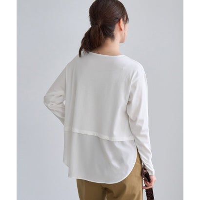 ロペピクニック ROPE' PICNIC 裾切替ラウンドヘムロングスリーブTシャツ （ホワイト（10））｜詳細画像