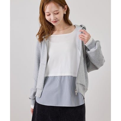 ロペピクニック ROPE' PICNIC 裾切替ラウンドヘムロングスリーブTシャツ （ホワイト系（12））｜詳細画像