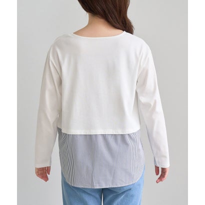 ロペピクニック ROPE' PICNIC 裾切替ラウンドヘムロングスリーブTシャツ （ホワイト系（12））｜詳細画像