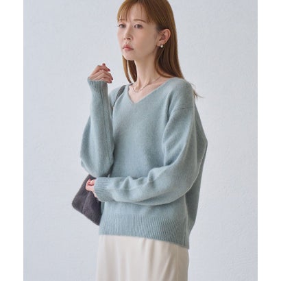 ロペピクニック ROPE' PICNIC FOX BLEND Vネックニットプルオーバー （グレー（07））｜詳細画像