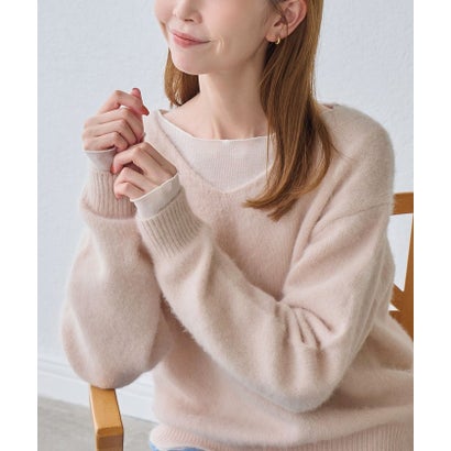 ロペピクニック ROPE' PICNIC FOX BLEND Vネックニットプルオーバー （ベージュ系（28））｜詳細画像
