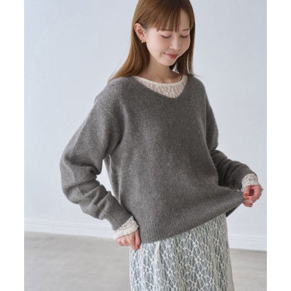 ロペピクニック ROPE' PICNIC FOX BLEND Vネックニットプルオーバー （ベージュ系（28））｜詳細画像
