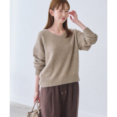 ロペピクニック ROPE' PICNIC FOX BLEND Vネックニットプルオーバー （ベージュ（27））｜詳細画像